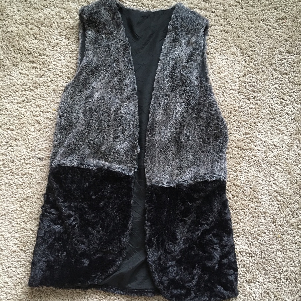 Faux fur vest
